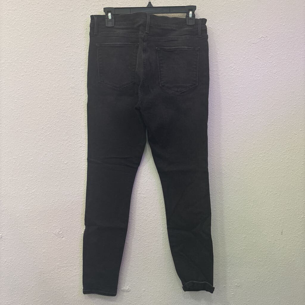 FRAME,DENIM SKINNY,BLK,30