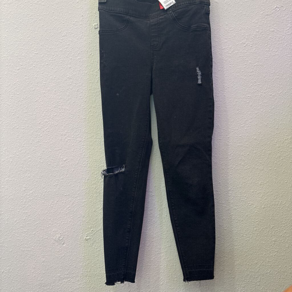 SPANX,RAW HEM ANKLE JEGGINGS ,BLK/GRY,S