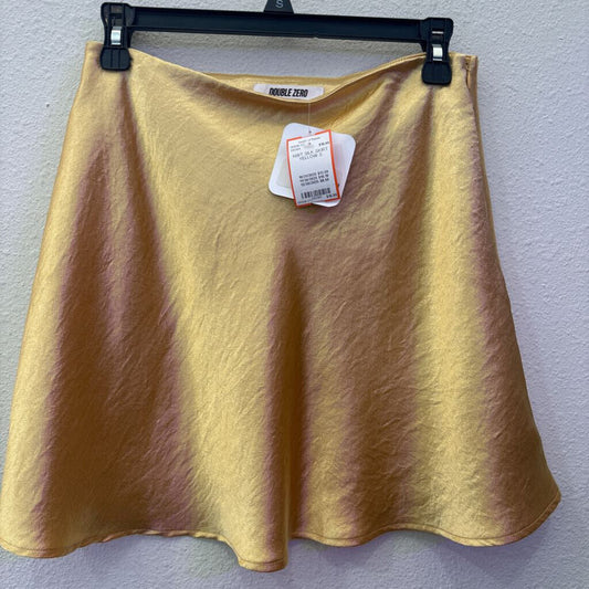 DOUBLE ZERO,NWT SILK SKIRT ,YELLOW,S