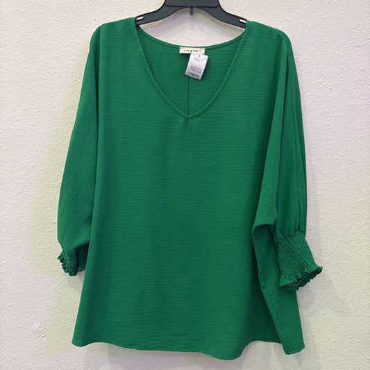 EE:SOME,VNECK TOP ,GREEN ,L