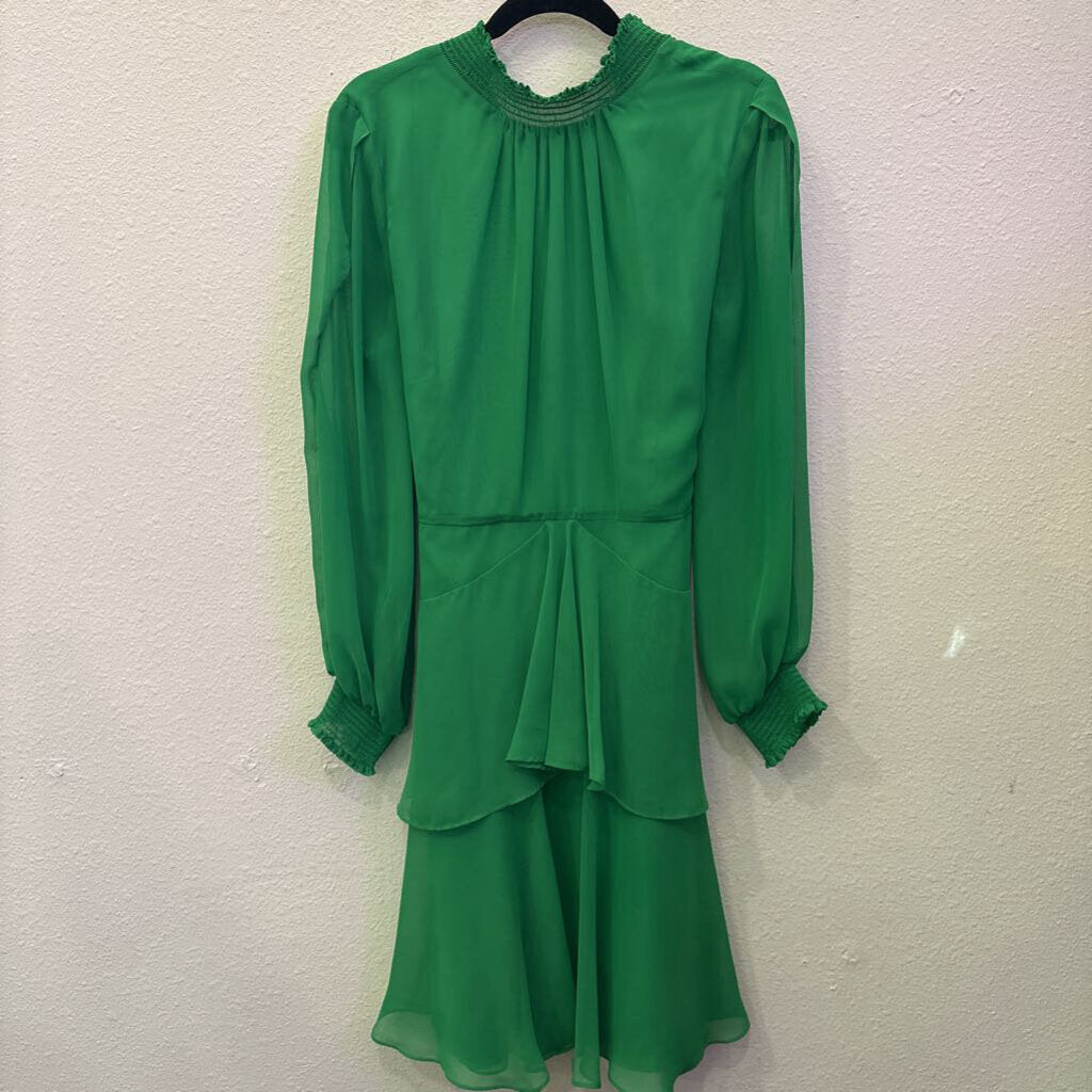 ALEX MARIE,SHEER FLOWY DRESS ,GREEN ,14