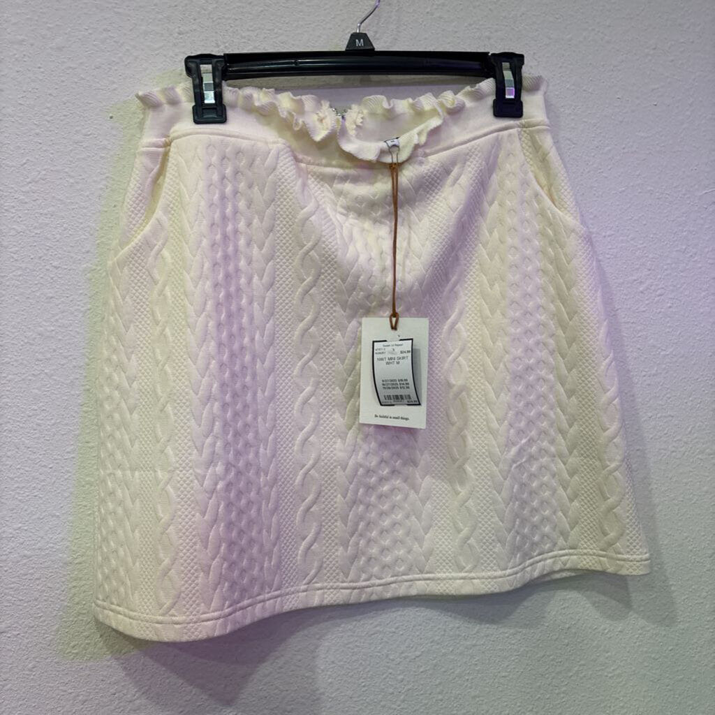 VOY,NWT MINI SKIRT ,WHT,M