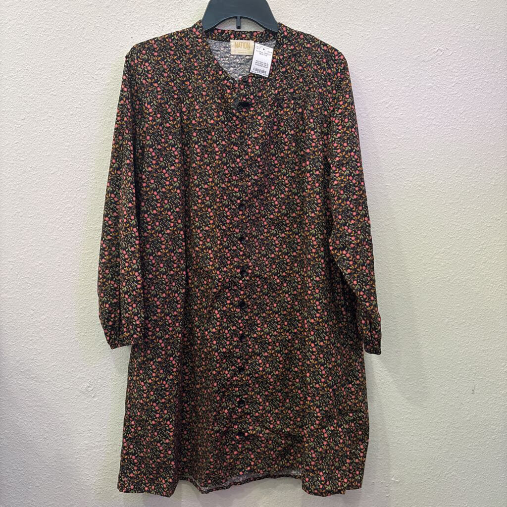 NATION,FLORAL DRESS,MULTI,M
