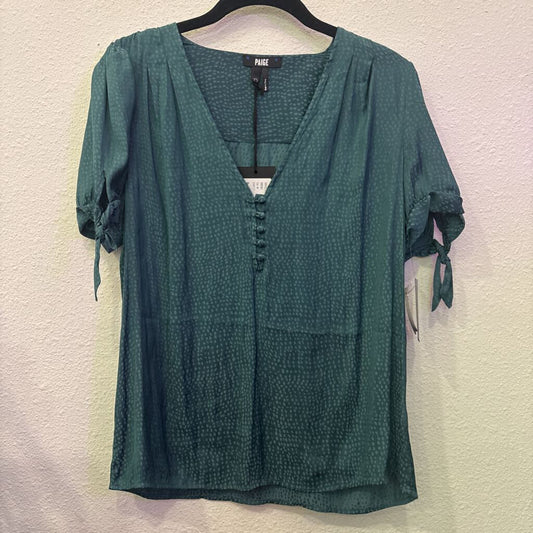 PAIGE,NWT SILK TOP ,AQUA,XS