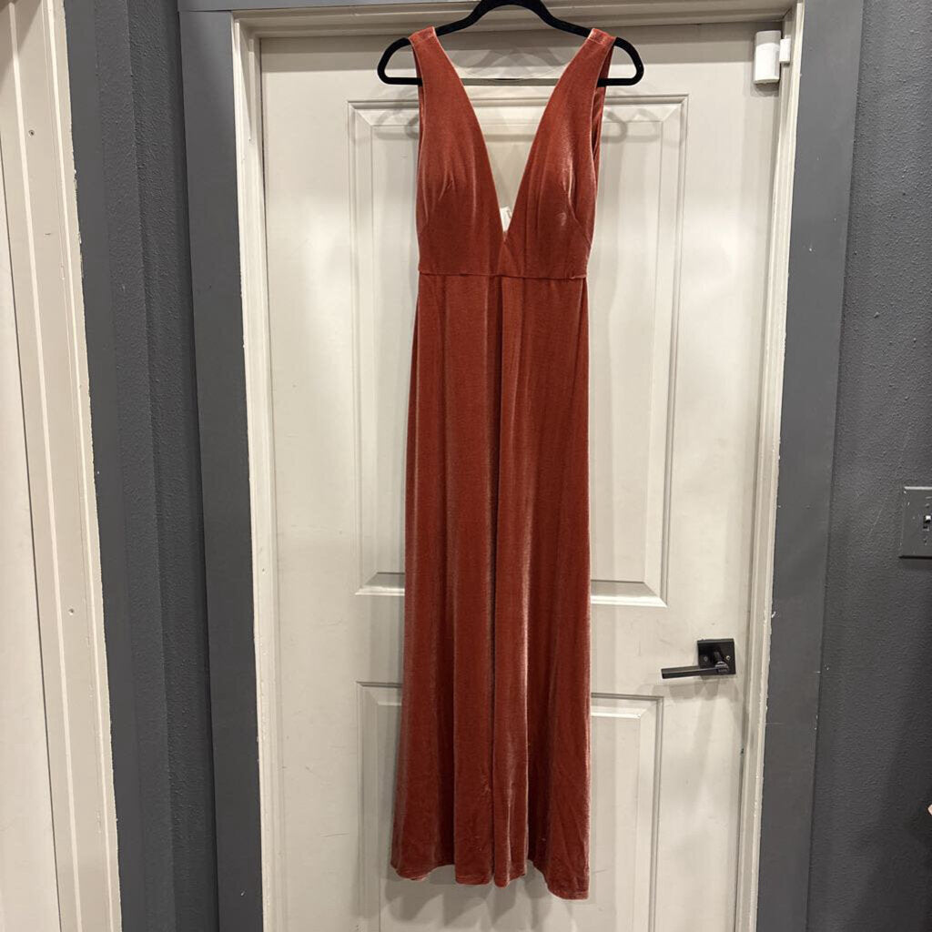 JENNY YOO COLLECTION,VELVET FORMAL ,RUST,4