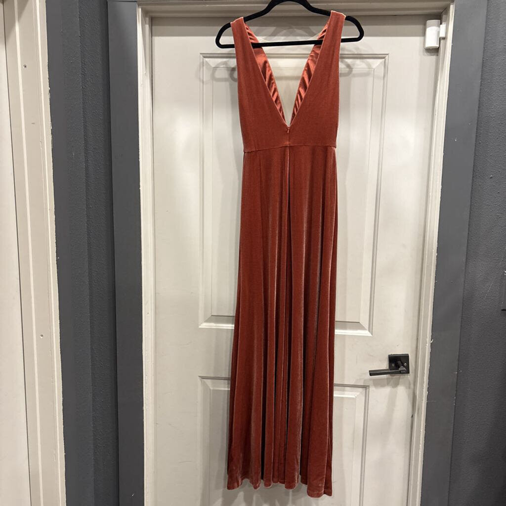 JENNY YOO COLLECTION,VELVET FORMAL ,RUST,4