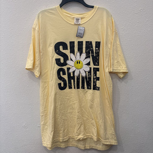 SHORTSLV GRAPHIC,YLW,XL