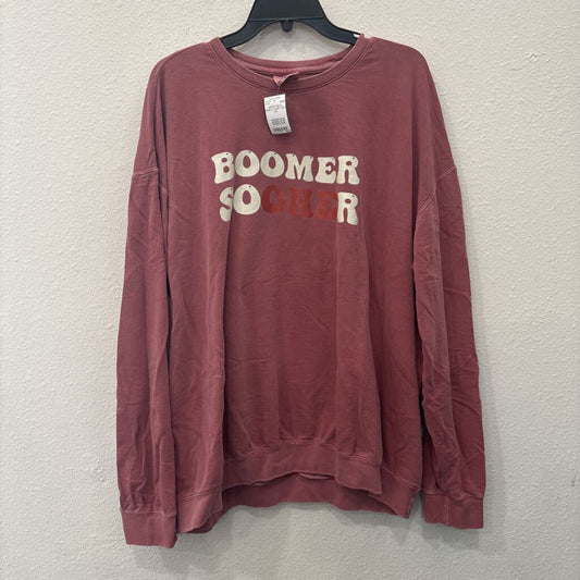 CREW NECK SWEAT SHIRT,RED,XXL