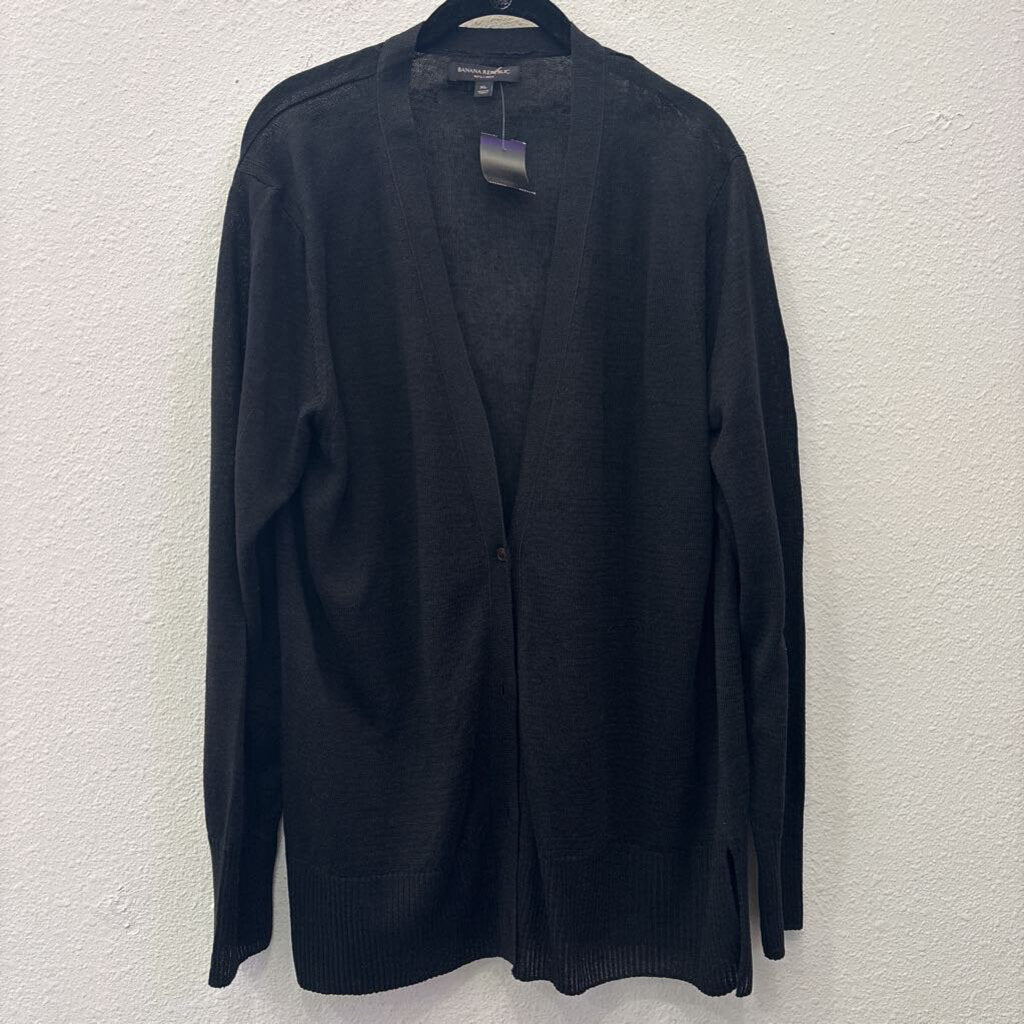 BANANA REPUBLIC,LIGHT CARDIGAN,BLK,XL