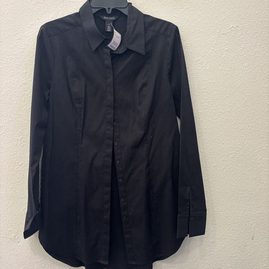 WHITE HOUSE BLACK MARKET,LONGSLV BU TOP,BLK,XL