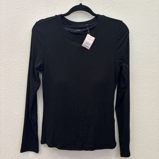 KLASSY NETWORK,LONGSLV RIBBED TOP,BLK,XL