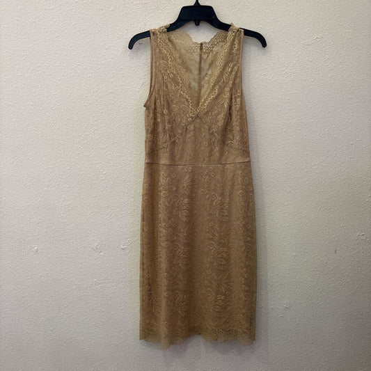 BCBG,LACE TANK DRESS,GOLD,10