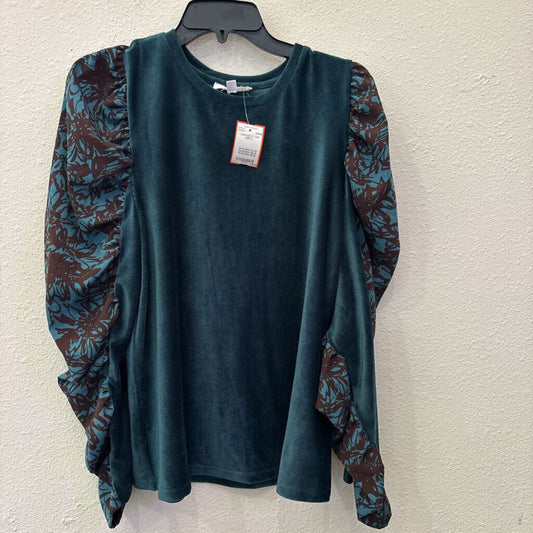 THML,LONGSLV TOP,GRN,L