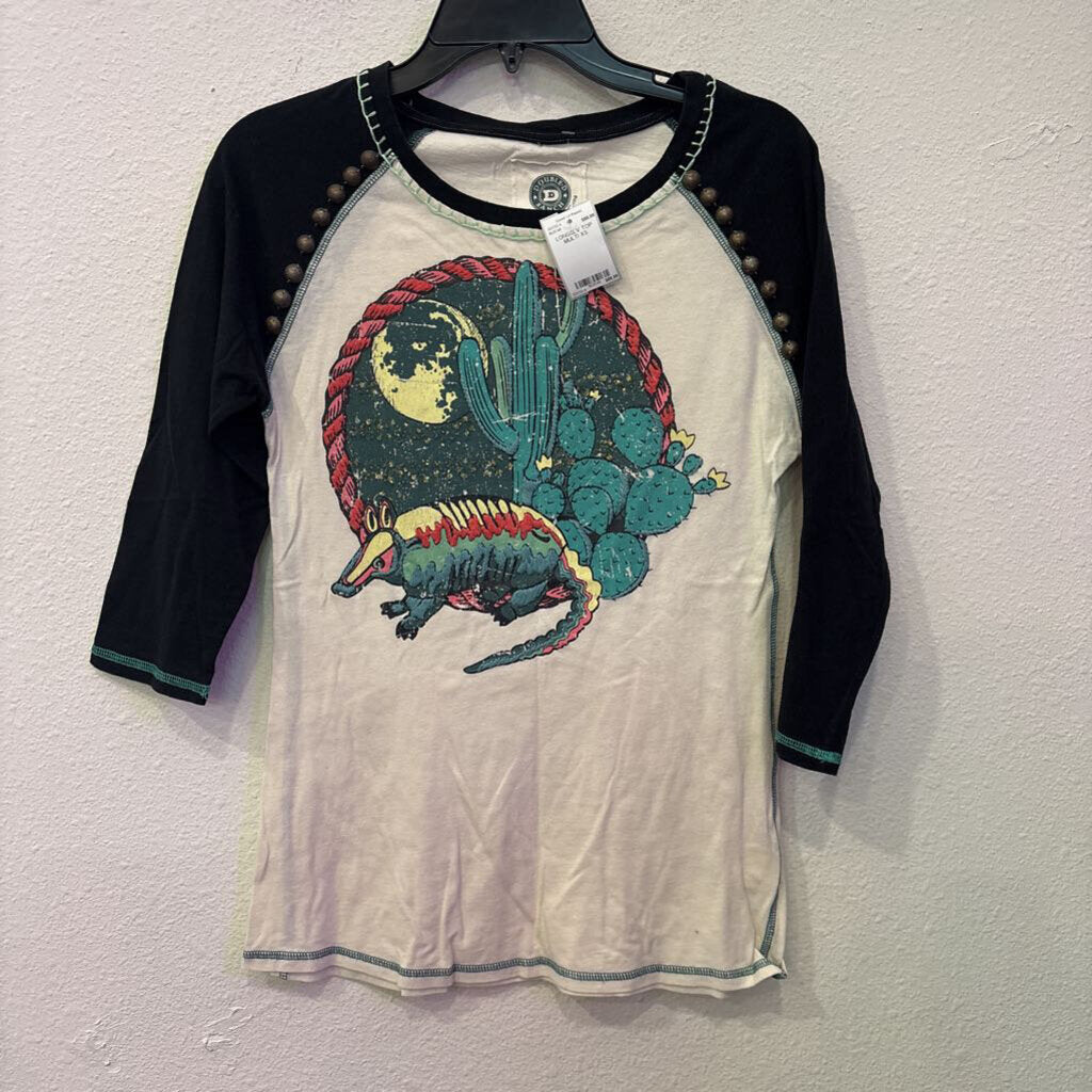 DOUBLE D RANCH,LONGSLV TOP,MULTI,XS