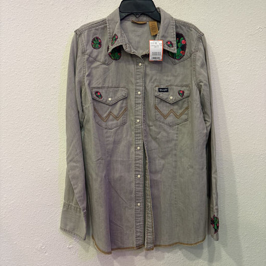 WRANGLER,LONGSLV BU TOP,GRY,S