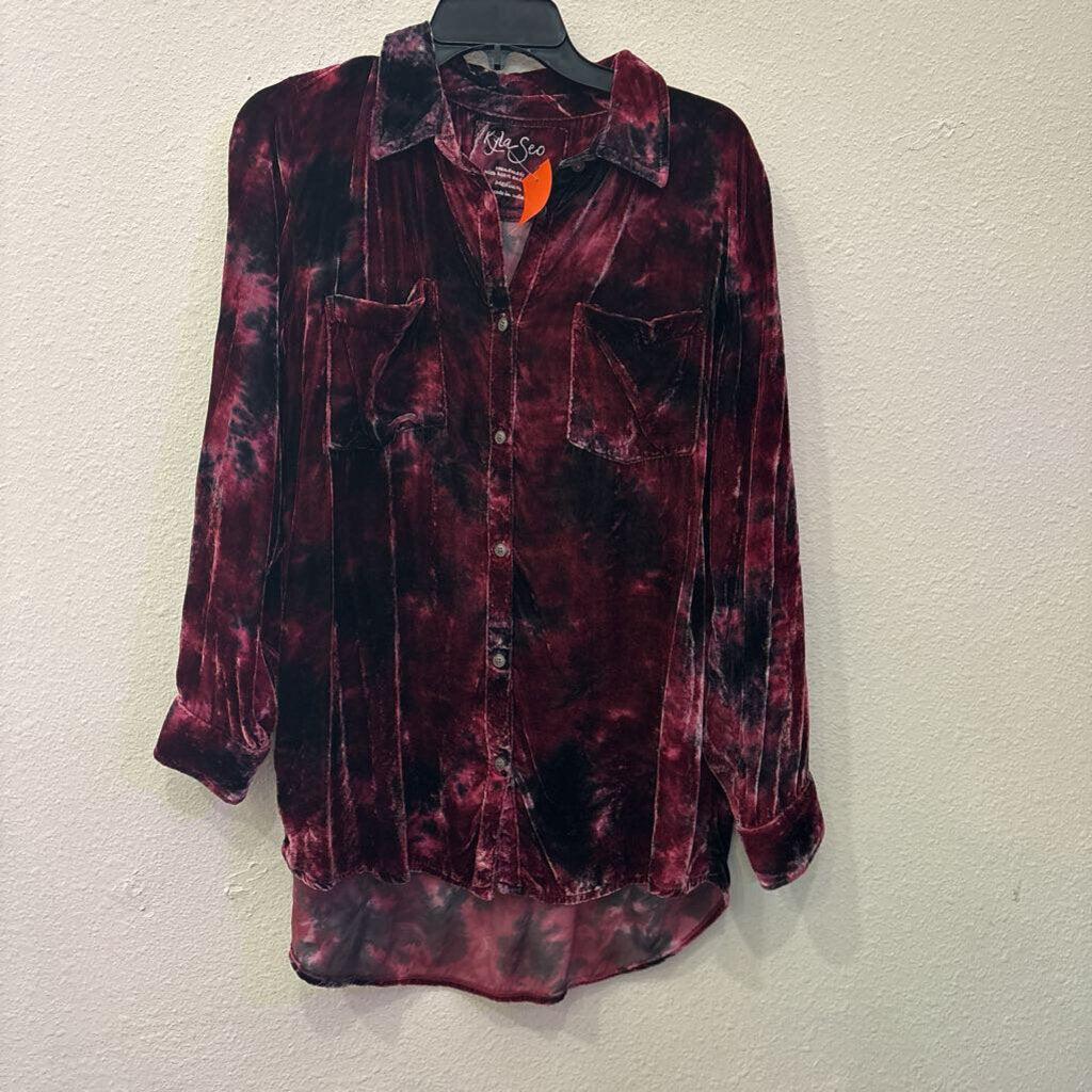 KYLA SEO,VELVET BU TOP,RED ,M