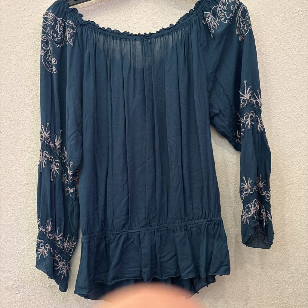 KRISTA LEE,LONGSLV TOP,GRN,XL