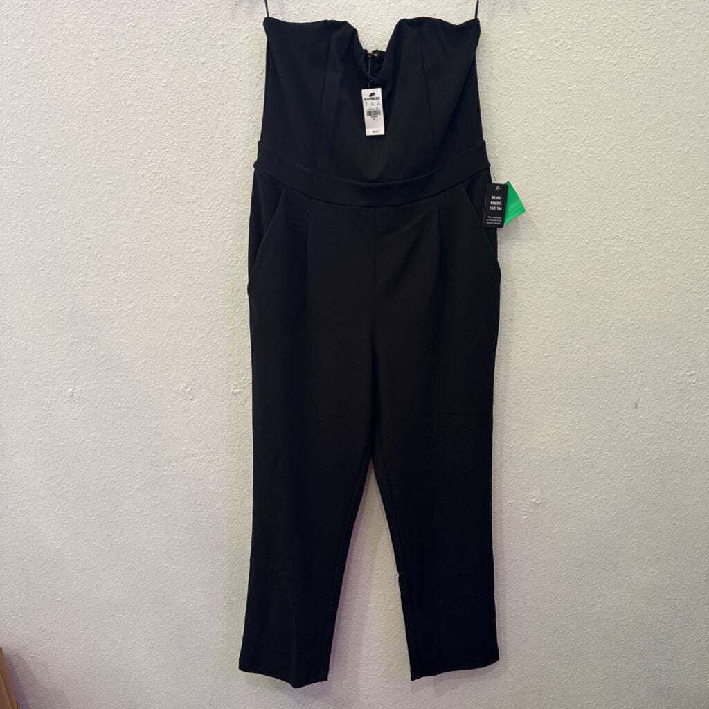 EXPRESS,NWT STRAPLESS ROMPER ,BLK ,10