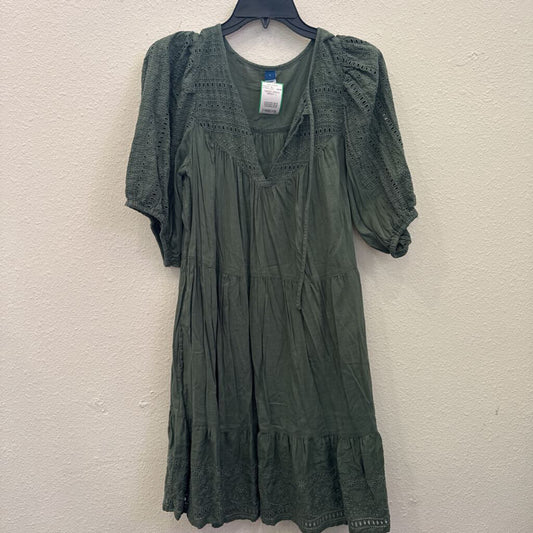 OLD NAVY,TIERED DRESS ,GREEN ,L