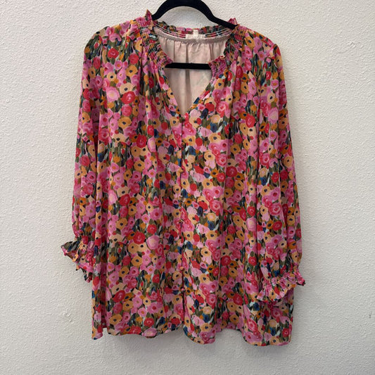 ENTRO,FLORAL TOP ,MULTI ,1X