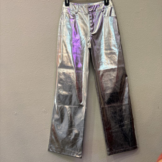 ALTERED STATE,STRAIGHT SHIMMER PANT ,SILVER ,M