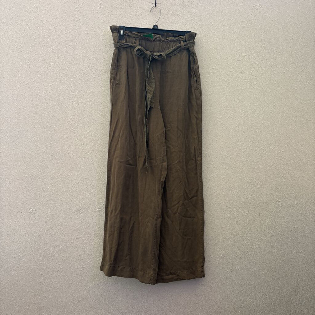 CES FEMME,PAPERBAG WIDE LEG CROP,HUNTER GRN,M