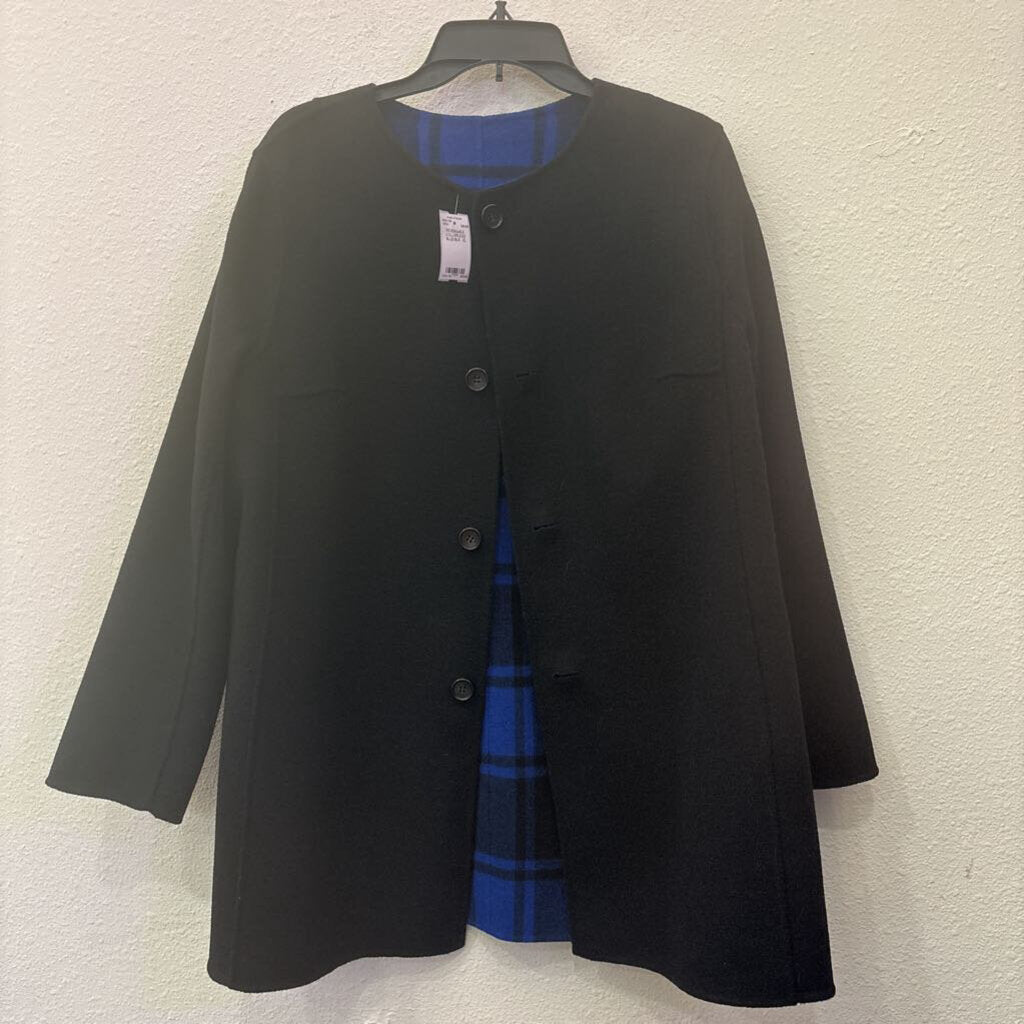 REVERSIBLE COLLARLESS ,BLUE/BLK ,XL