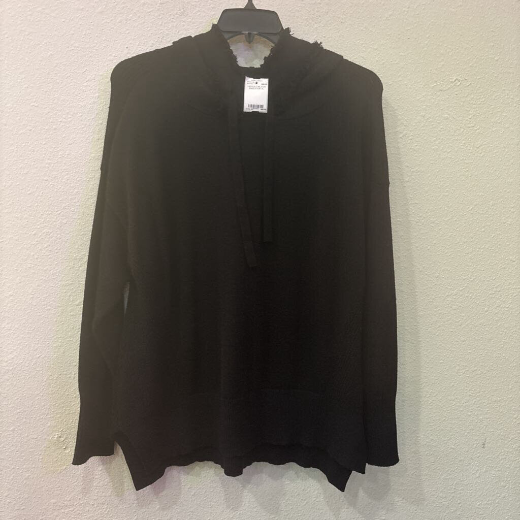 CHARLIE B,HOODED BLACK SWEATER, XL