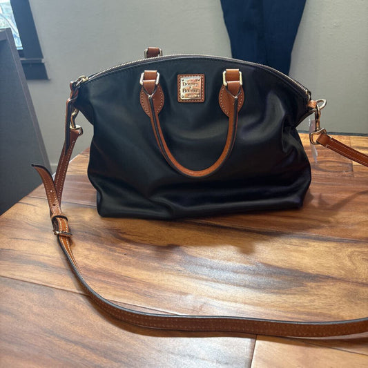 DOONEY&BOURKE,LARGE DOME SATCHEL,BLACK