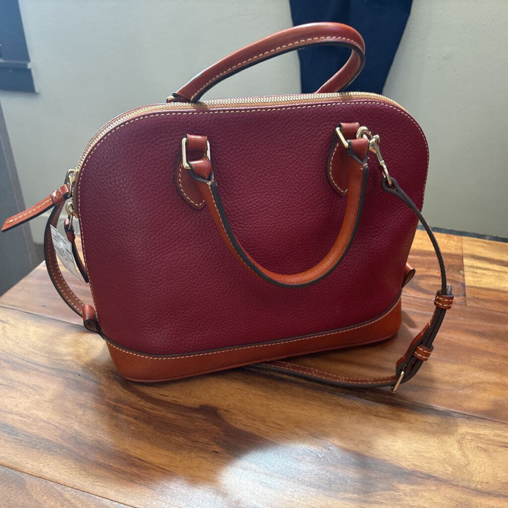 COBBLE HILL TEAGSAN LEATHER ,BURGANDY