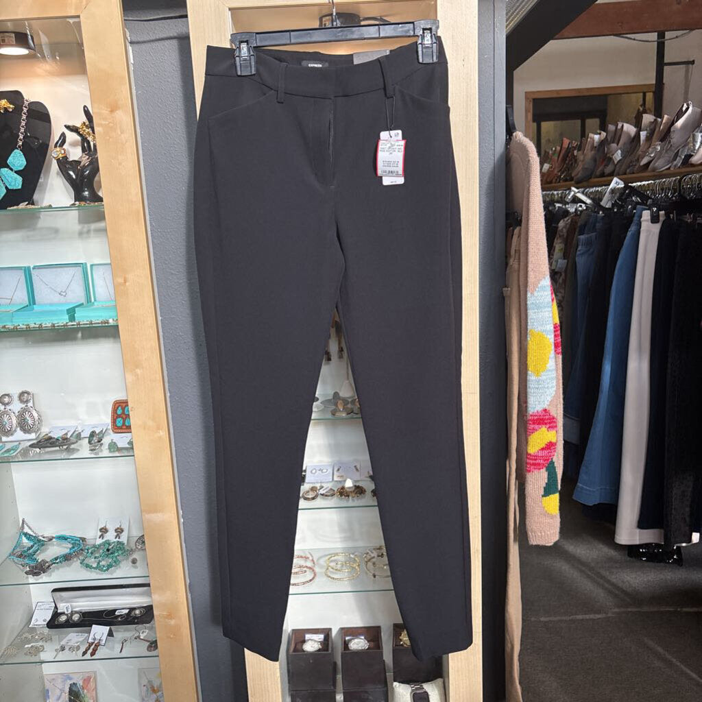 EXPRESS,NWT SKINNY MID RISE EDITOR ,BLK,.2R