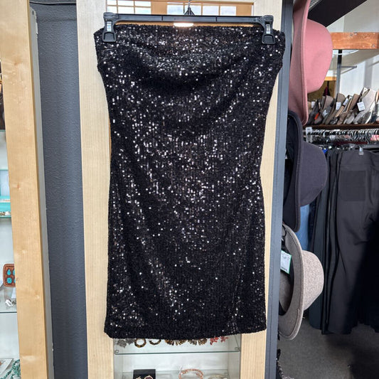 SLAPLESS SEQUIN DRESS NWT ,BLK,M