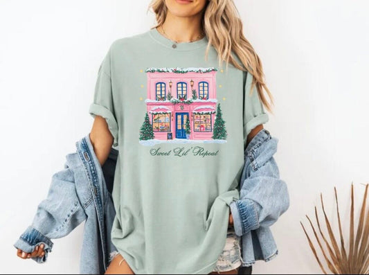 COMFORT COLORS,SLR HOLIDAY TSHIRT,TEAL,M