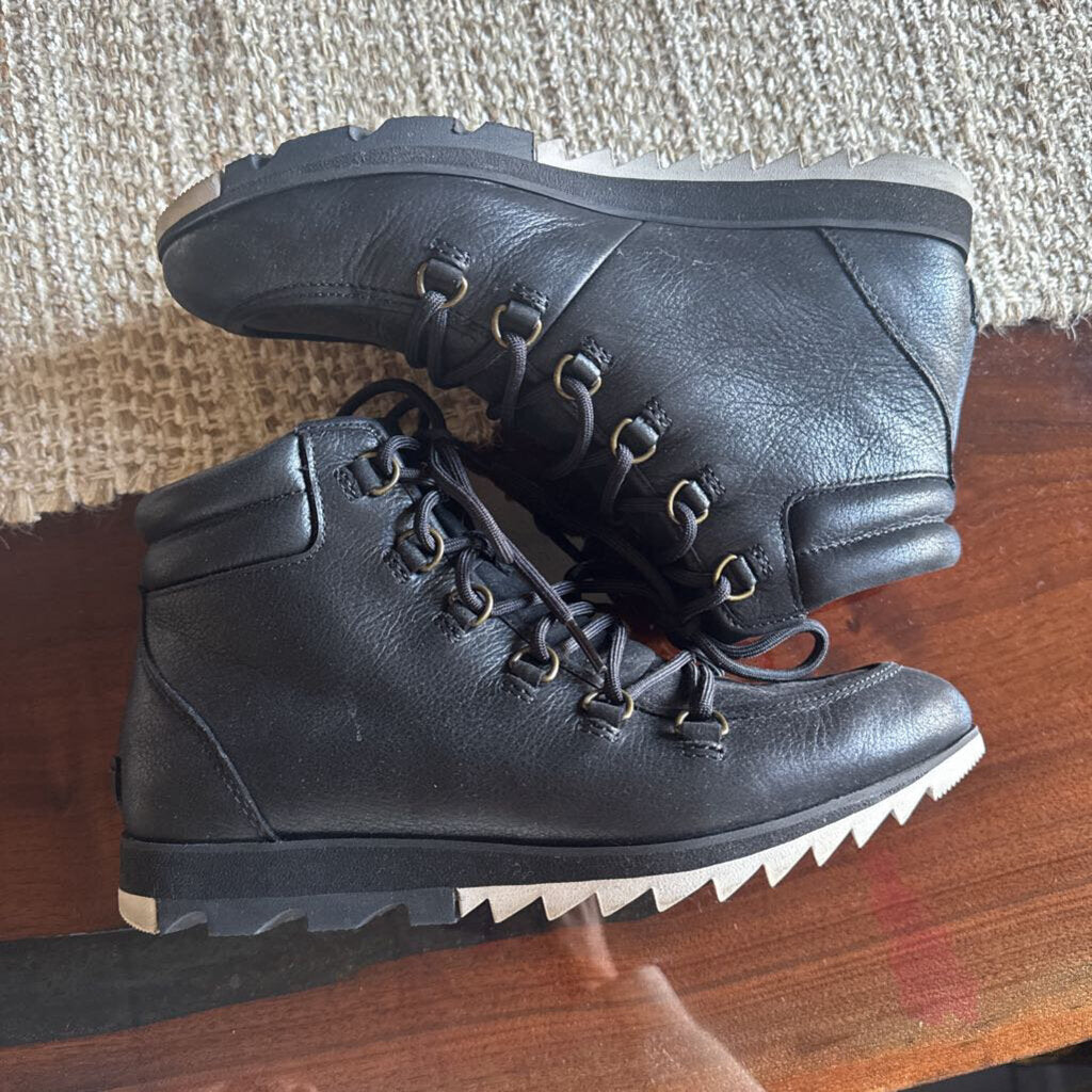 SORRELL,Leather lace up boot ,Black ,9