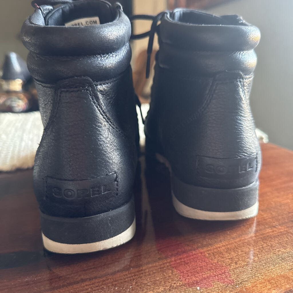 SORRELL,Leather lace up boot ,Black ,9