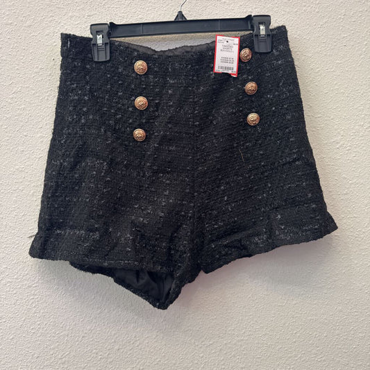 NO LABEL,TWEEDED SHORTS ,BLK/GOLD,L