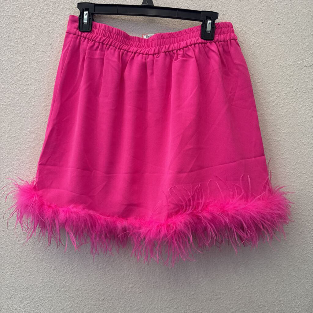 JODIFL,FUZZY SKIRT ,PINK ,M