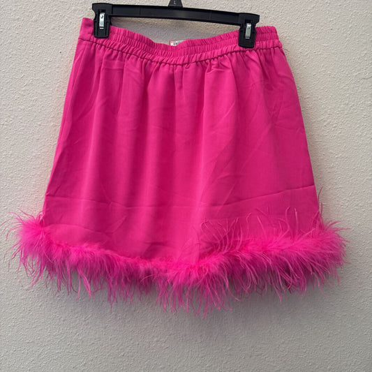 JODIFL,FUZZY SKIRT ,PINK ,M