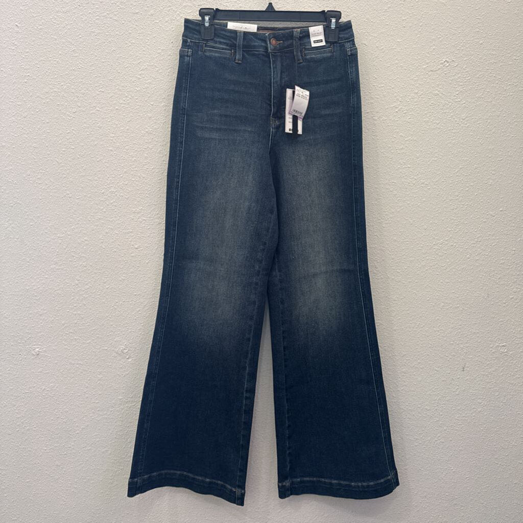 JUDY BLUE,NWT WIDELEG DENIM ,BLUE,5/27