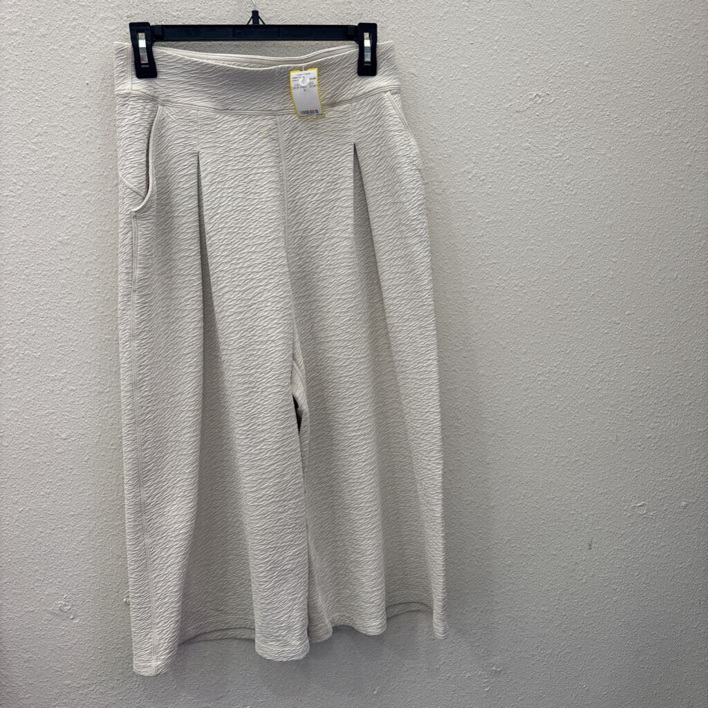 LULULEMON,LULU WIDELEG CROP PANT ,IVORY ,6
