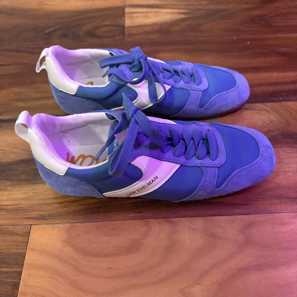 SAM EDELMAN,NEW SE TRENDY SNEAKER ,BLUE,8/8.5