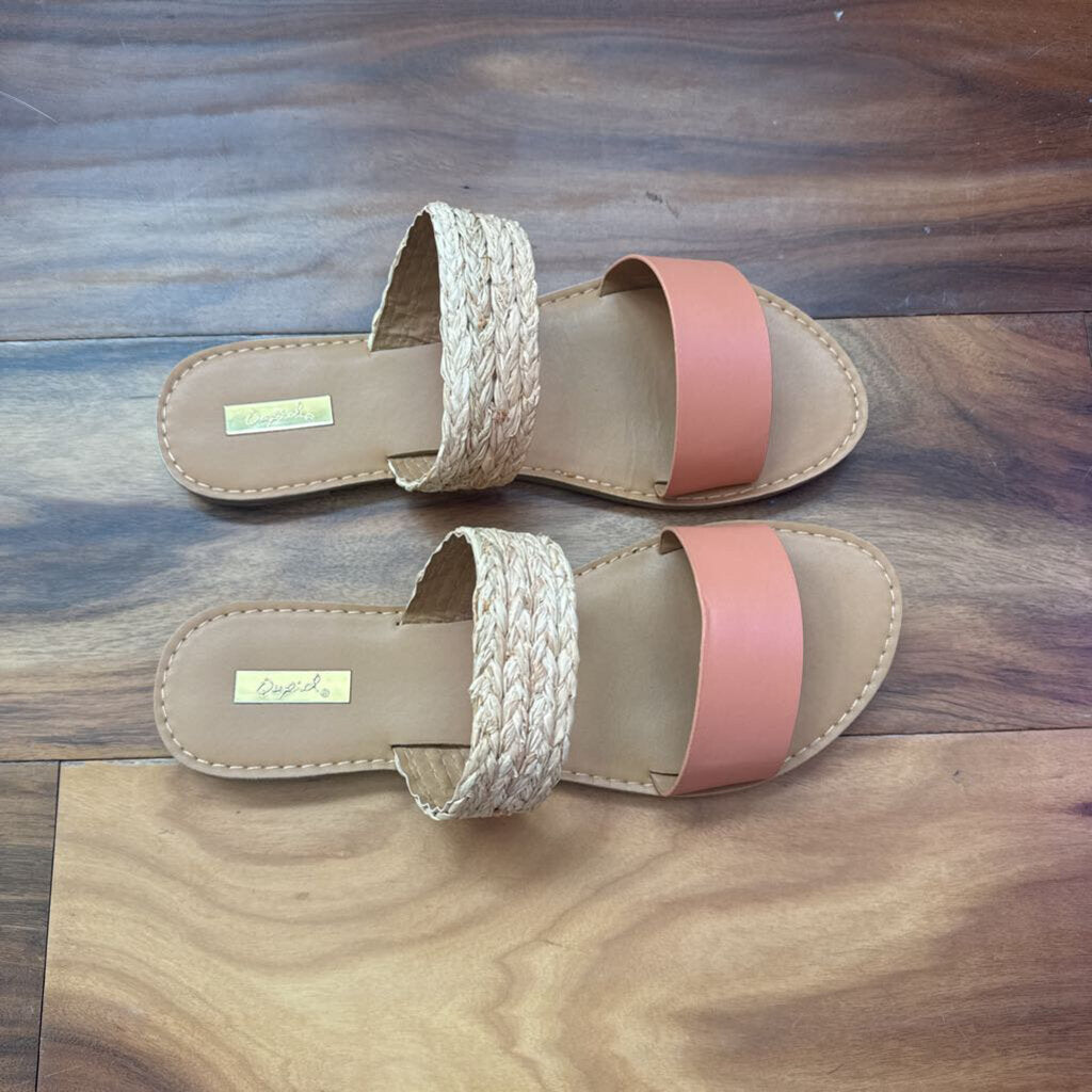 QUPID,SANDALS ,TAN/CAMEL,10