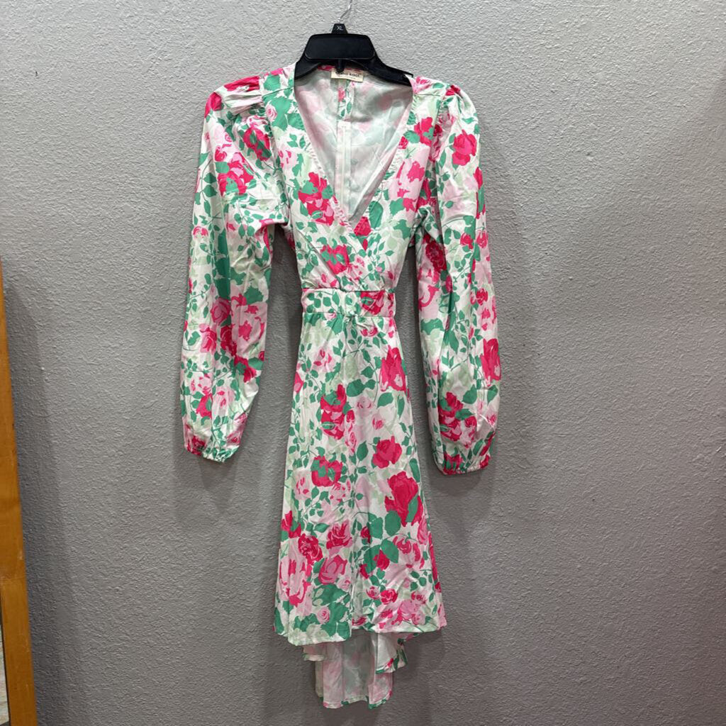 FLORAL BACKOUT DRESS ,MULTI ,S/M