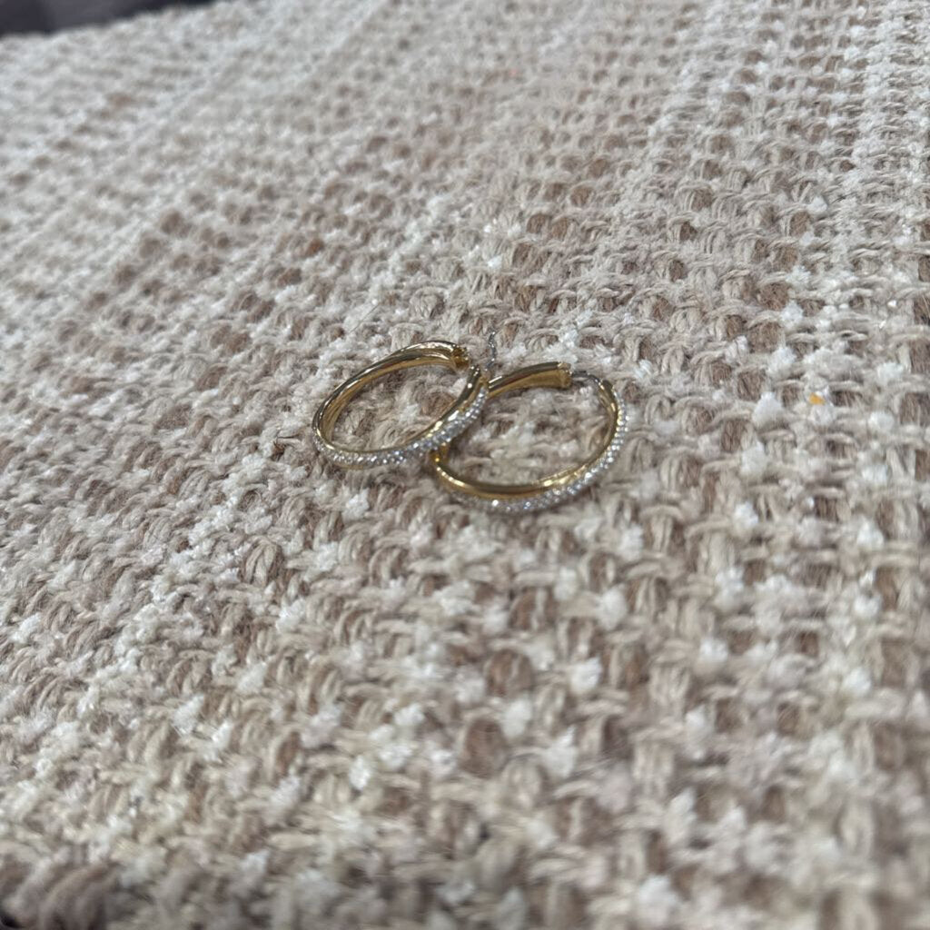 MICHAEL KORS,Hoop DIAMONDS HOOP EARRINGS ,Gold