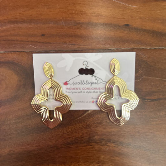 KENDRA SCOTT,KS BIG PENDANT EARRING ,GOLD