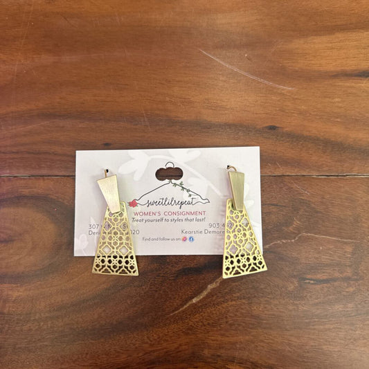 KENDRA SCOTT,KS KEERTI DROP EARRING ,GOLD