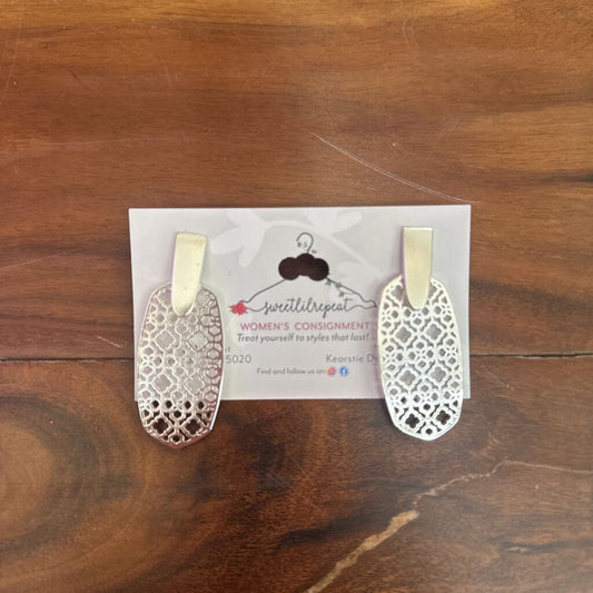 KENDRA SCOTT,KS ARAGON EARRING ,SILVER