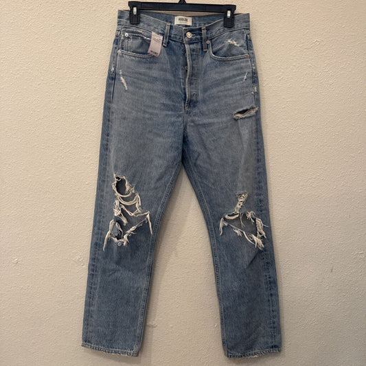 AGOLDE,DENIM STRAIGHT JEANS,BLUE,26