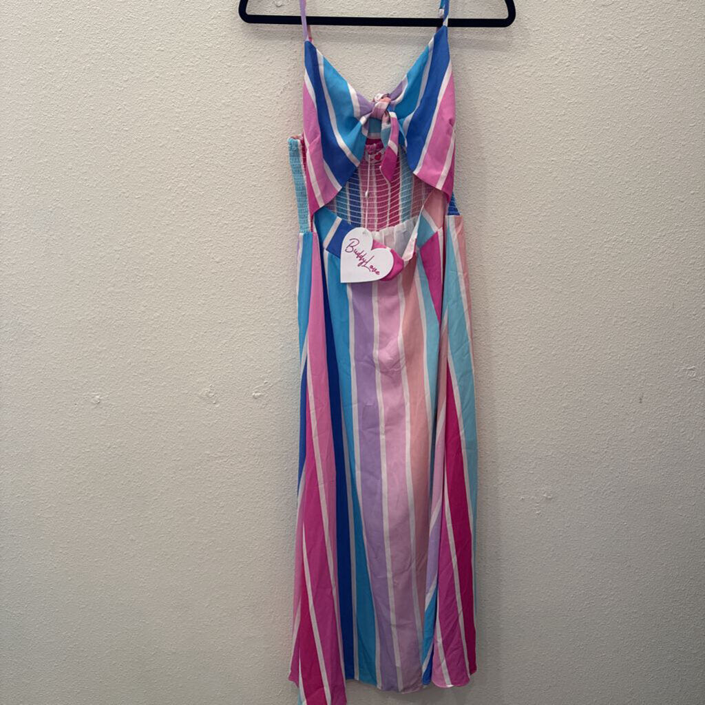 BUDDY LOVE,NWT STRIPE MAXI DRES,MULTI ,L