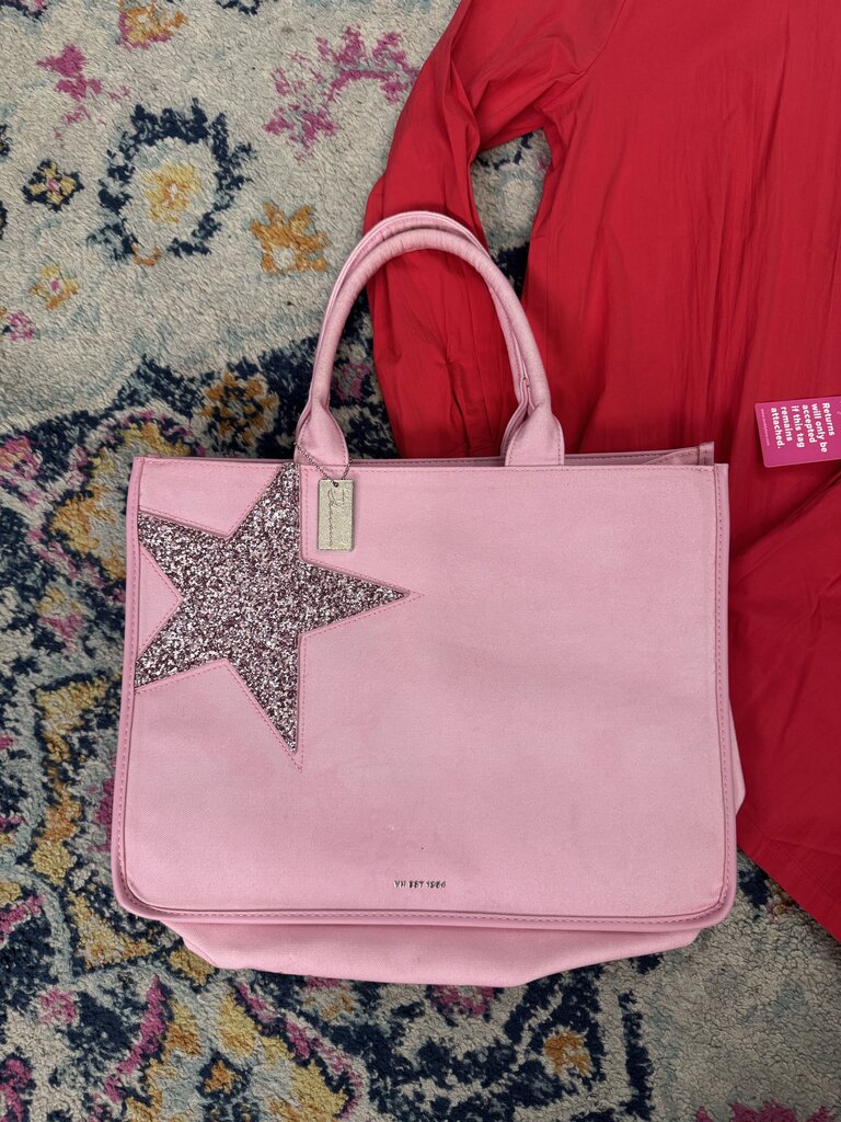 VINTAGE HAVANA,VH TOTE BAG,SILVER PINK